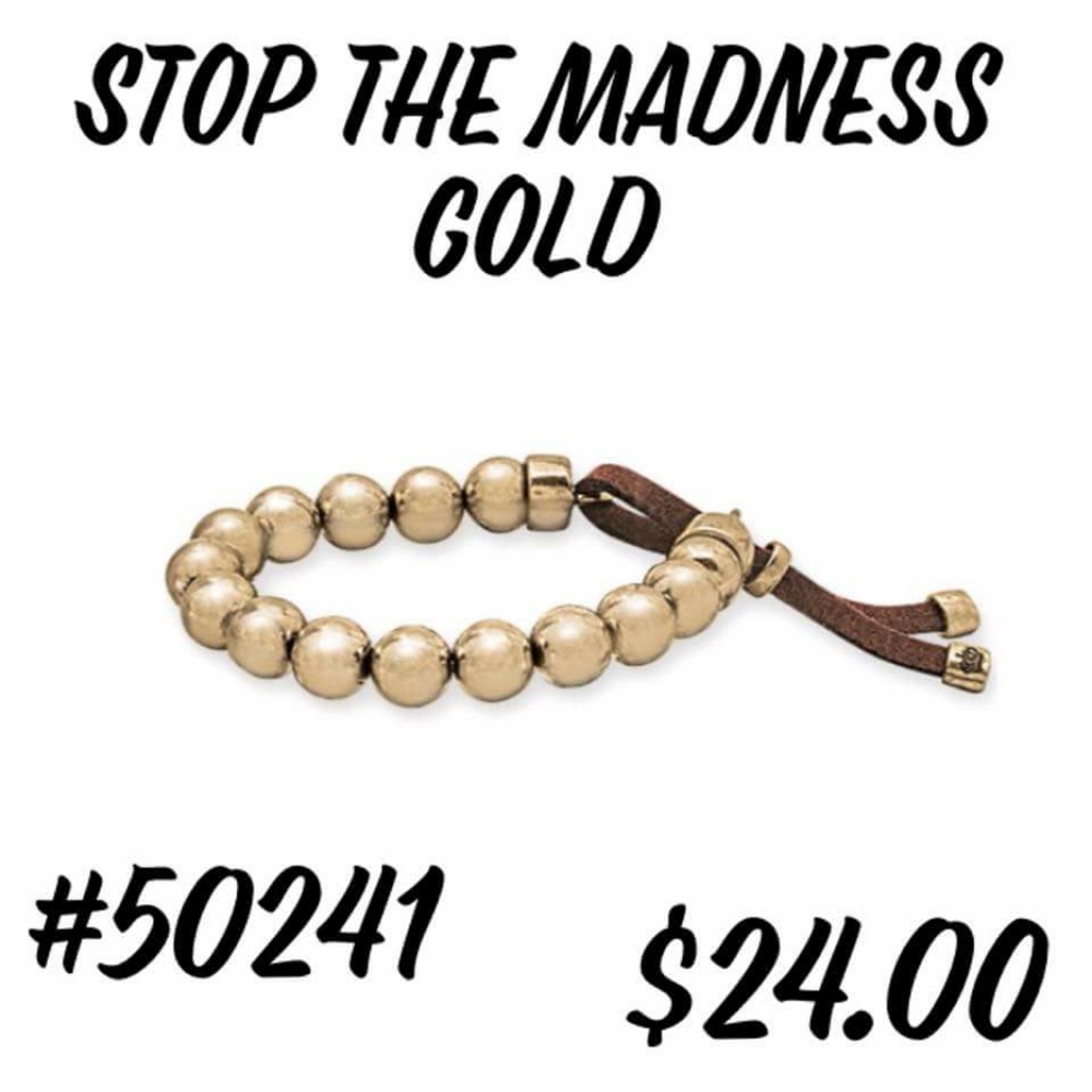Premier Designs Stop Madness Brass bracelet